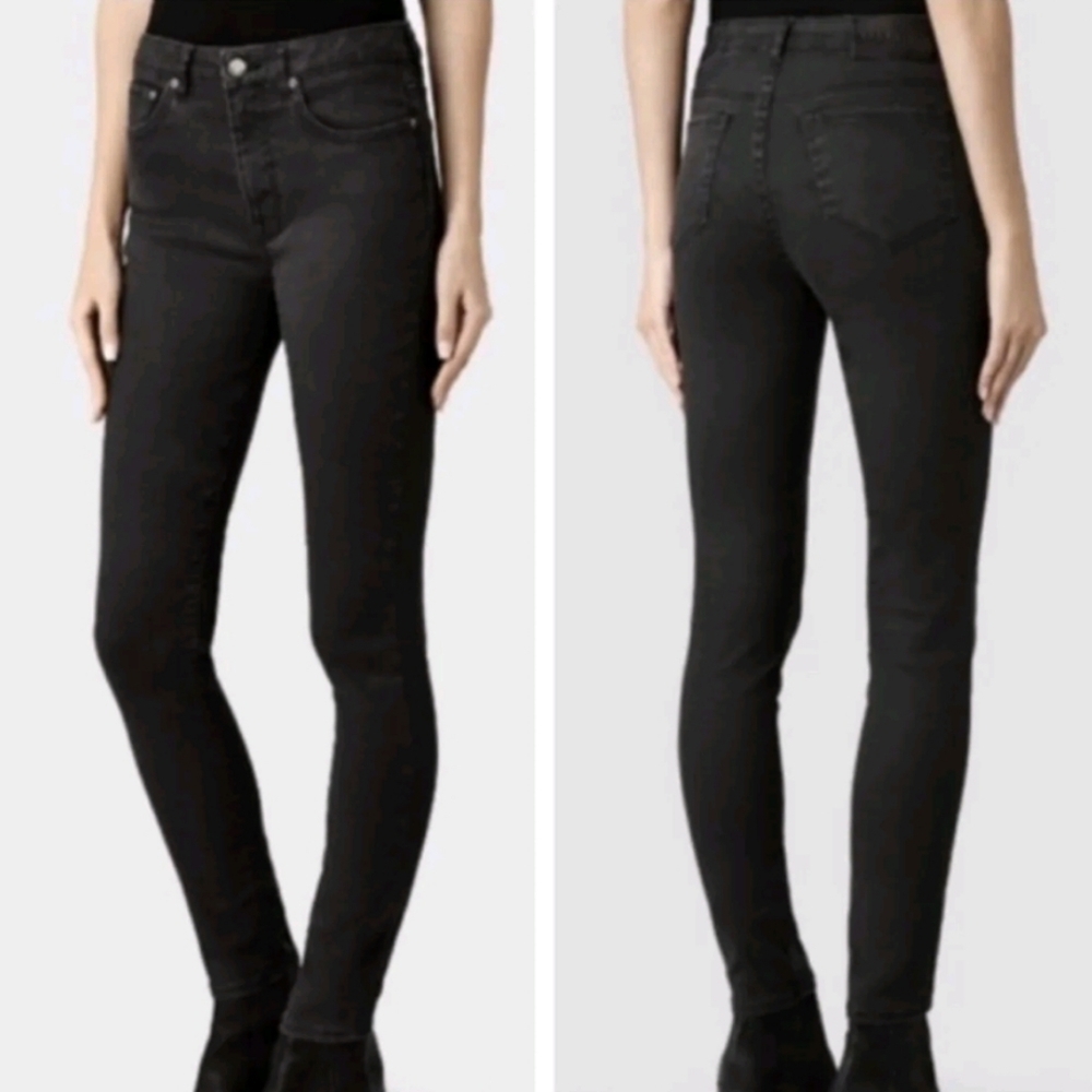 Allsaints Stilt Jeans Washed Black